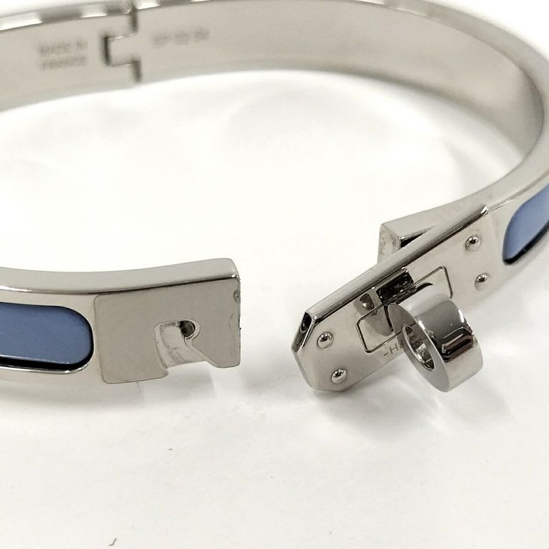 Hermes Mini Click Kelly Bangle Plated Silver — view 7