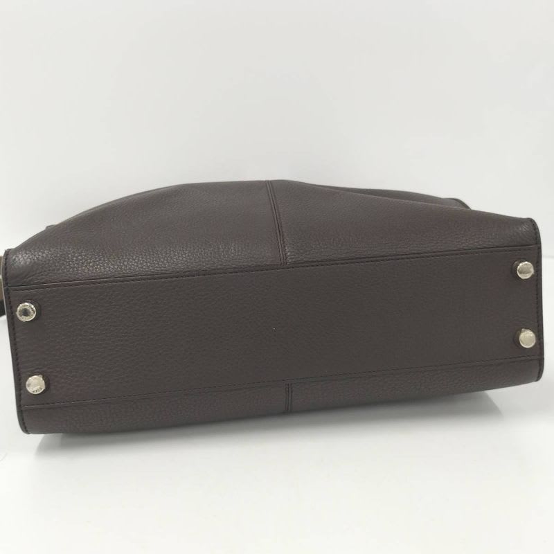 Fendi Peekaboo Egg 2-Way Shoulder Bag Leather Brown 7 Va447