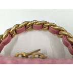 Chanel 2-Way Bag Top Handle Chain Pink Tweed