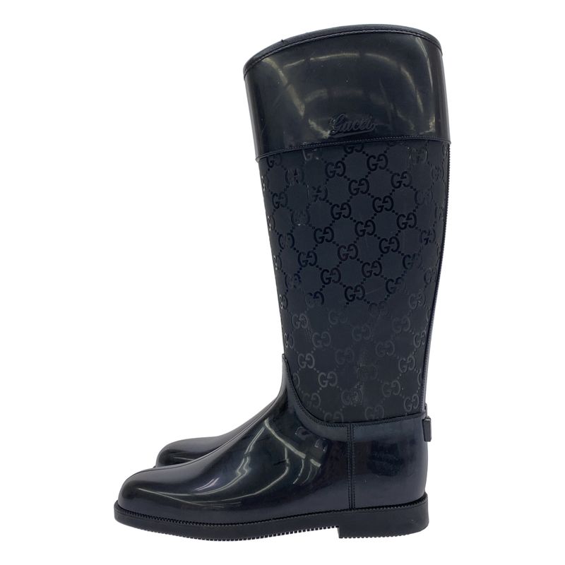 Gucci GG Signature Rain Boots Black 36 — view 3