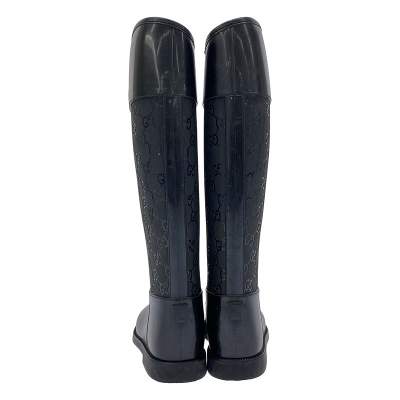 Gucci GG Signature Rain Boots Black 36 — view 4