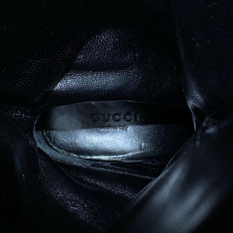 Gucci Interlocking Gleather Long Boots Black 36 — view 5