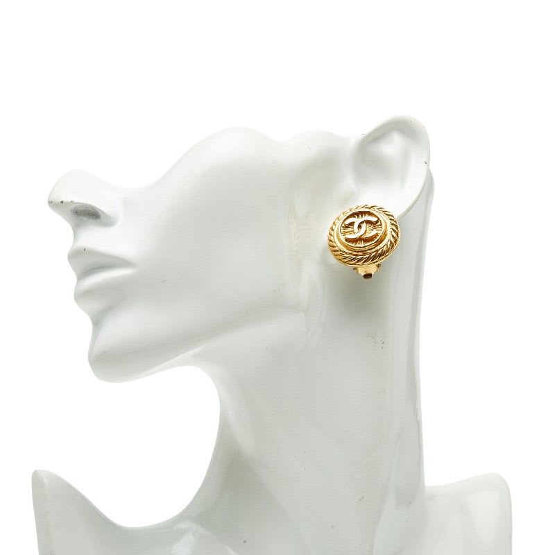 Chanel Vintage Coco Mark Gold Plated — view 7