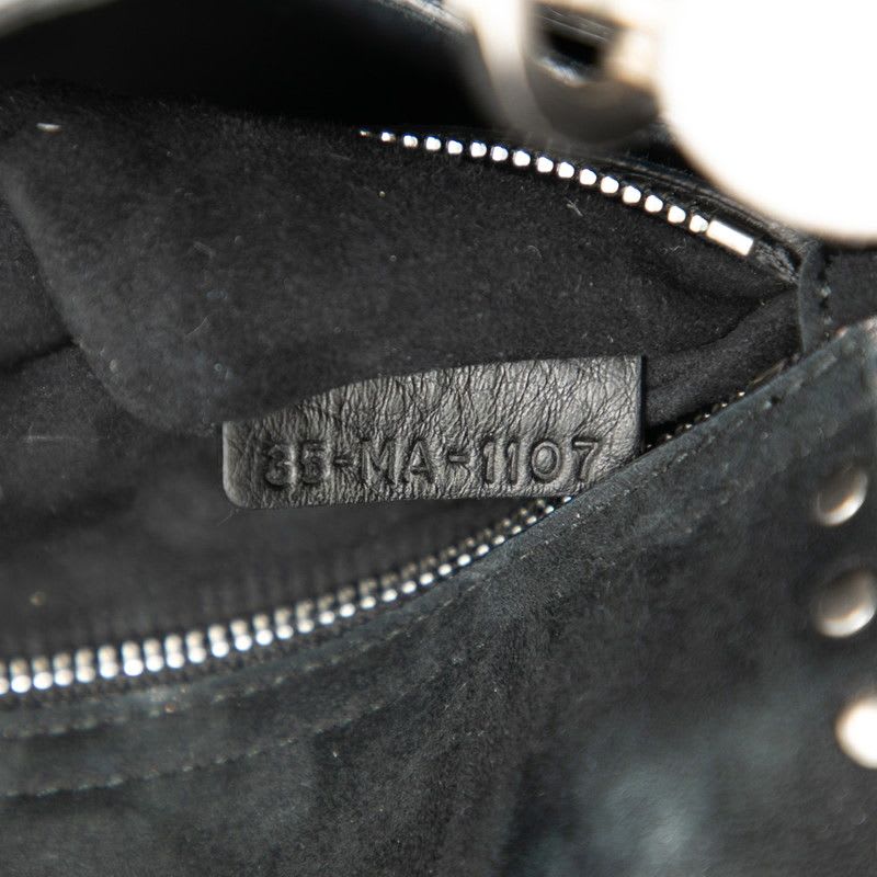 Dior Cannage Lady Studded Handbag Chain Shoulder Bag 2WAY Black Leather — view 9