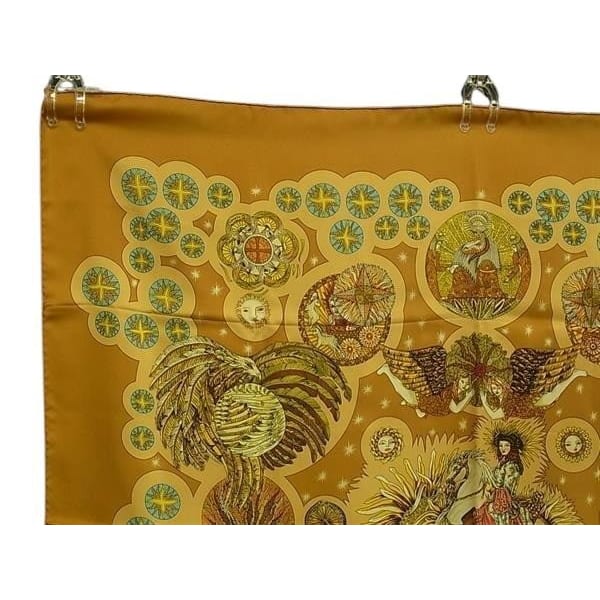 Hermes Scarf Carre 90 Multicolor 100% Silk LE ROY Soleil Sun King — view 3