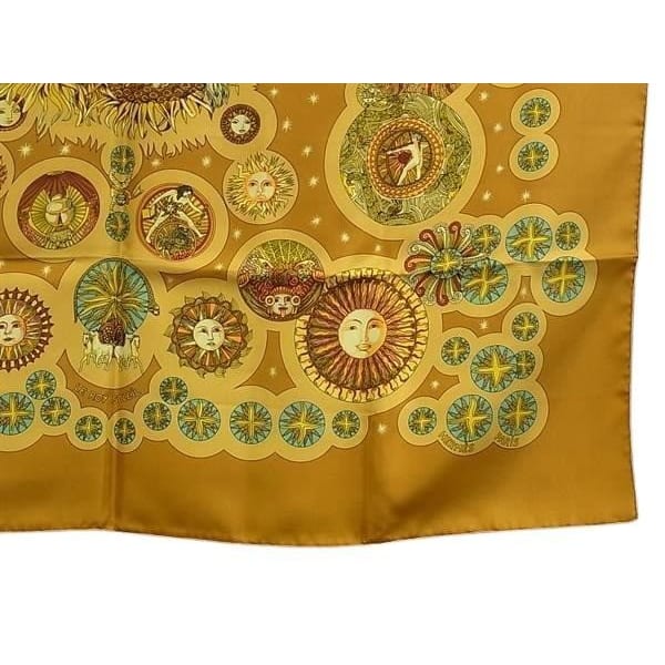 Hermes Scarf Carre 90 Multicolor 100% Silk LE ROY Soleil Sun King — view 4