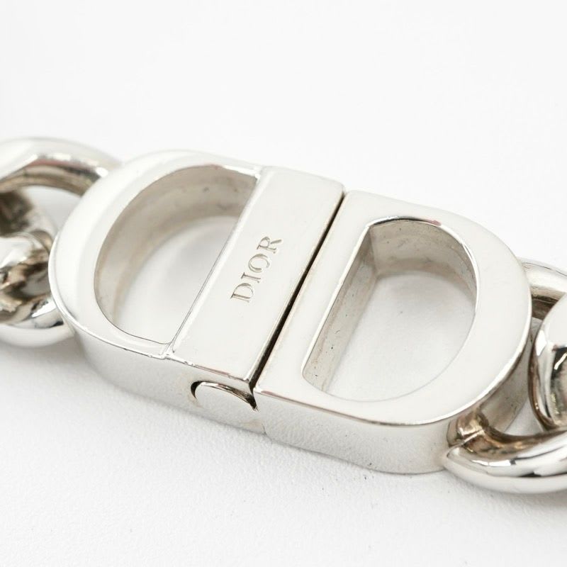 Christian Dior Necklace Pendant Choker Silver CD ICON Chain Link — view 7