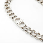 Christian Dior Necklace Pendant Choker Silver CD ICON Chain Link — view 5