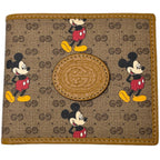 Gucci Disney Mickey Mouse Wallet Bifold No Coin Purse GG Supreme Canvas Cha — view 2