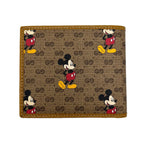 Gucci Disney Mickey Mouse Wallet Bifold No Coin Purse GG Supreme Canvas Cha — view 3