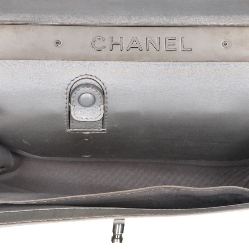Chanel Boy 25 LED Light Metallic Calfskin Chain Shoulder Bag — view 4