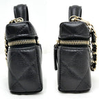 Chanel Bag Charm Classic Mini Quilted Ap4897 Random BK GD Grain — view 2