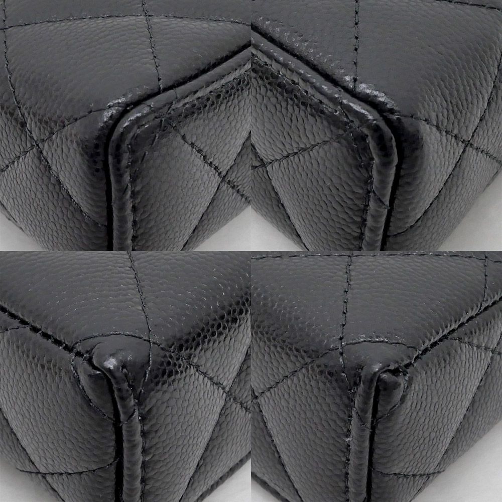 Chanel Bag Charm Classic Mini Quilted Ap4897 Random BK GD Grain — view 4