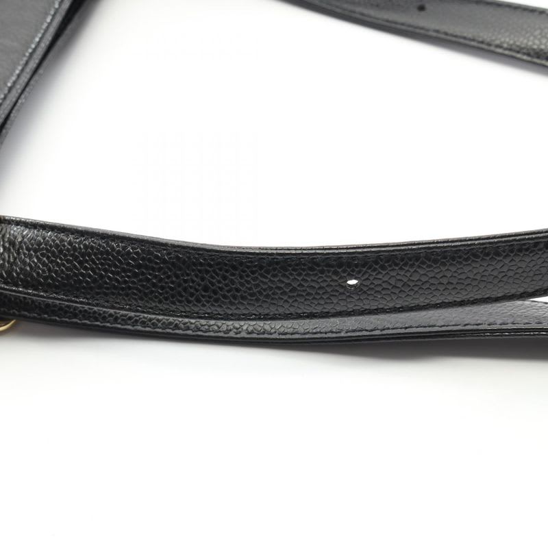 Chanel Tote Bag Black Caviar Leather Turnlock — view 9