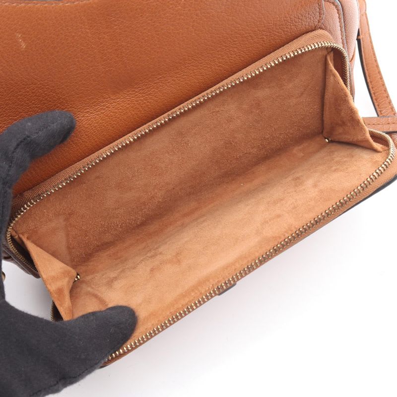 Dior Double Saddle Pouch Brown Leather — view 5