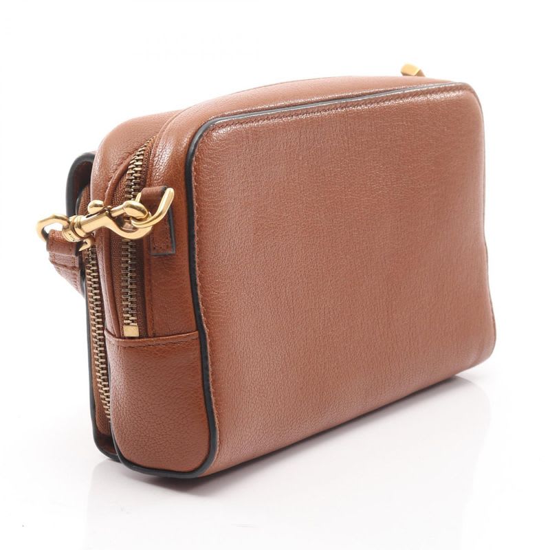 Dior Double Saddle Pouch Brown Leather — view 3
