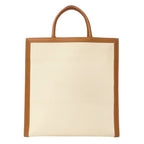 Celine Bag Tote Canvas Vertical Cabas Large Brown Ivory — view 3