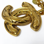 Chanel Necklace CC Logo Chain Quilted Vintage — view 8