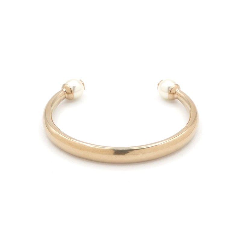 Christian Dior Tribales Bracelet Bangle Gold Logo Pearl Star — view 4