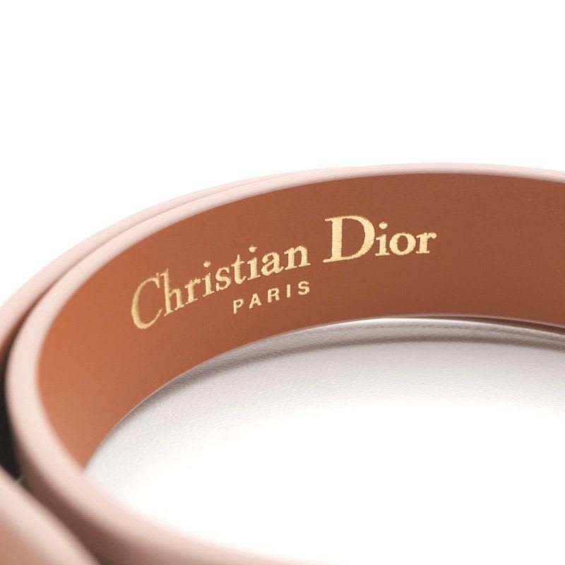 Christian Dior 30 Montaigne Bracelet Double CD Logo Leather Pink — view 7
