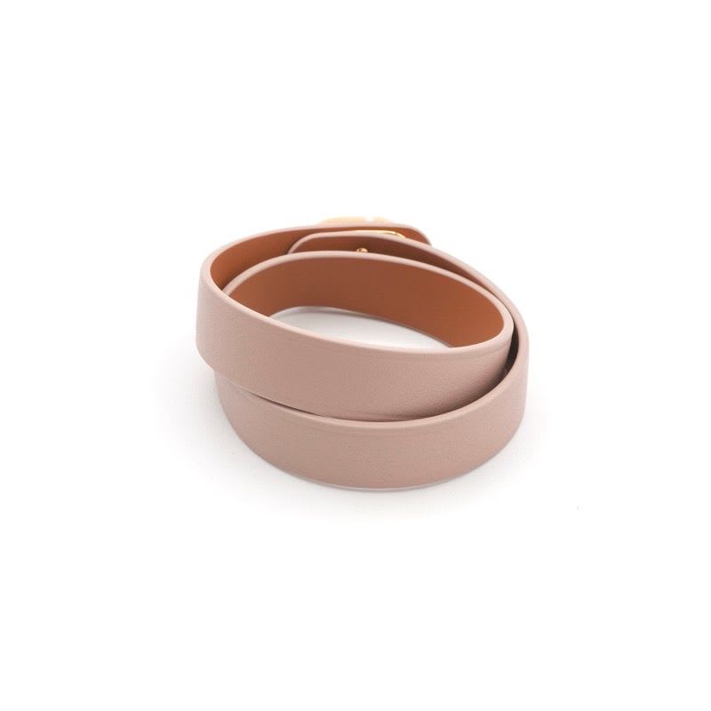Christian Dior 30 Montaigne Bracelet Double CD Logo Leather Pink — view 4