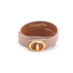 Christian Dior 30 Montaigne Bracelet Double CD Logo Leather Pink — view 3