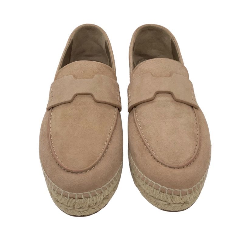 Hermes Trip Loafers Flat Shoes Espadrilles Rope Sole Suede Beige — view 2