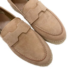 Hermes Trip Loafers Flat Shoes Espadrilles Rope Sole Suede Beige — view 9