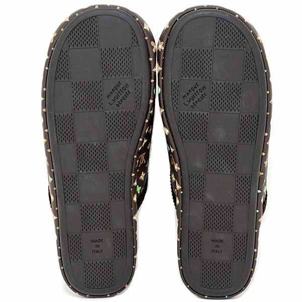 Louis Vuitton Palace Line Mule Slippers Room Shoes Monogram Craggy Mocha — view 2