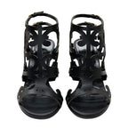 Hermes Sandals Guadalquivir Pattern Leather Black — view 2