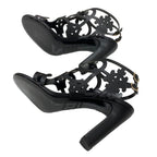 Hermes Sandals Guadalquivir Pattern Leather Black — view 6