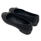 Louis Vuitton Nina Line Monogram Flat Shoes Ballet Ribbon Leather Black — view 4