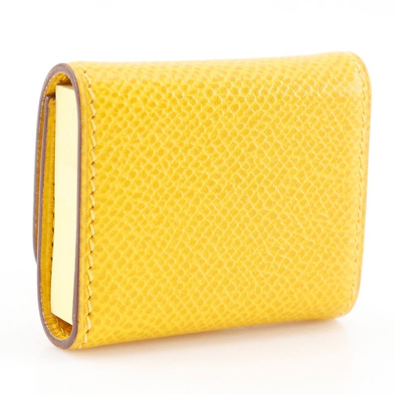 Hermes Post-it Case Sticky Note Leather Yellow — view 3