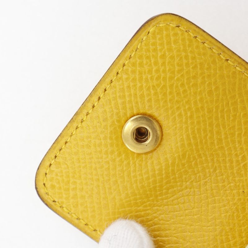 Hermes Post-it Case Sticky Note Leather Yellow — view 7