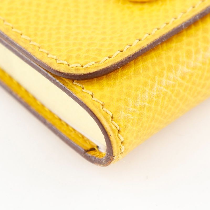 Hermes Post-it Case Sticky Note Leather Yellow — view 4