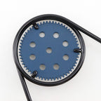 Loewe Mechanopin Bag Charm Metal Leather Black Blue — view 4