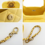 Chanel Bag Charm Yellow Gold Hardware Lambskin Leather — view 8