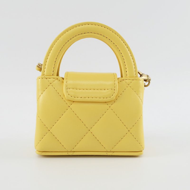Chanel Bag Charm Yellow Gold Hardware Lambskin Leather — view 2