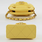 Chanel Bag Charm Yellow Gold Hardware Lambskin Leather — view 4