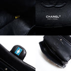 Chanel Shoulder Bag Icon Motif Satin Quilted Double Flap — view 9