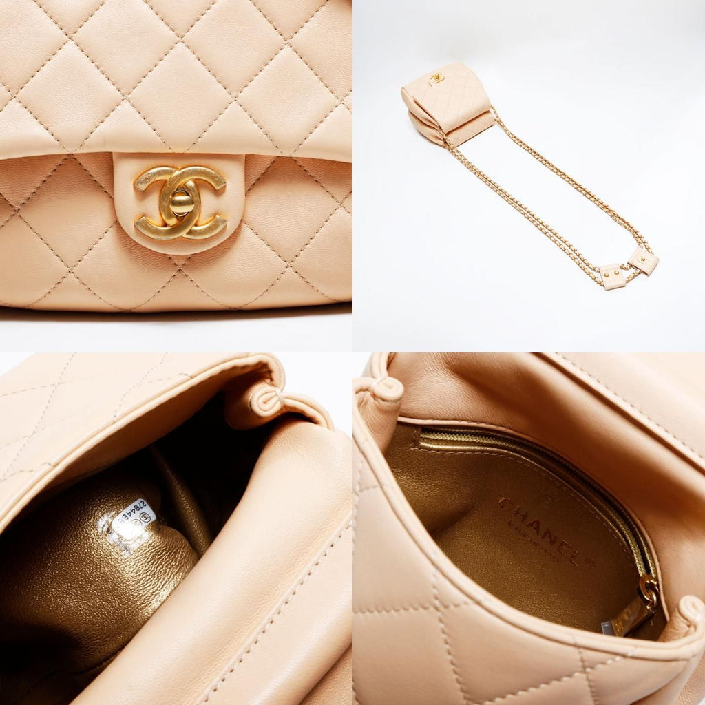 Chanel Shoulder Bag Lambskin Quilted Double Chain Twins — view 9