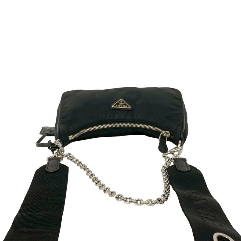 Prada Triangle Logo Hardware Tessuto Nylon 2-Way Shoulder Bag — view 5