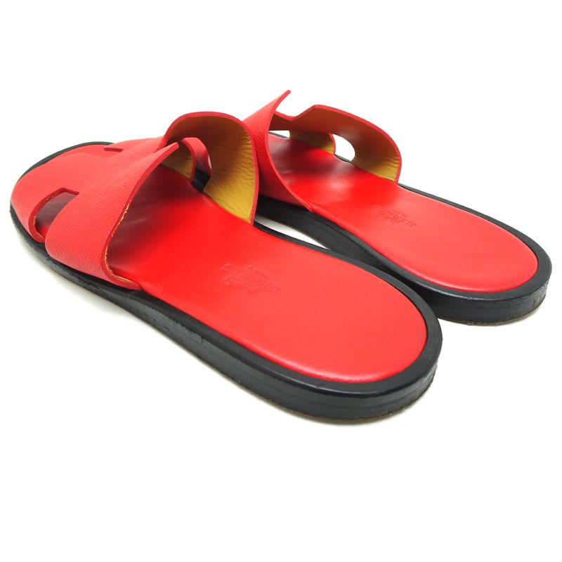 Hermes Red Size 25.5 Sandals — view 4