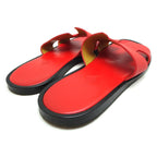 Hermes Red Size 25.5 Sandals — view 3