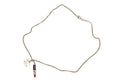 Chanel Lip Necklace 04 Metal Rhinestone Black Red Gold