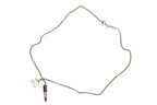 Chanel Lip Necklace 04 Metal Rhinestone Black Red Gold