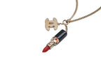 Chanel Lip Necklace 04 Metal Rhinestone Black Red Gold — view 5