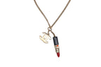Chanel Lip Necklace 04 Metal Rhinestone Black Red Gold — view 2