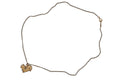 Chanel CC Logo Squirrel Animal Necklace Glitter Gold Plated Yellow