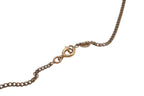 Chanel CC Logo Squirrel Animal Necklace Glitter Gold Plated Yellow — view 7